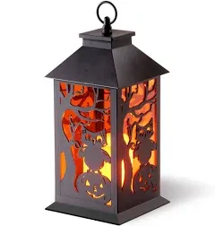 National Tree Company 11.5 in. LED Owl and Pumpkin Lantern RAH-17C039A-1