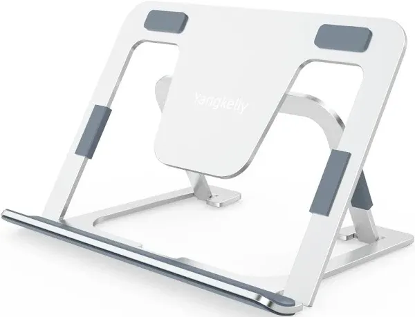 Yangkelly Tablet Stand Foldable and Adjustable, Aluminum Alloy Desktop Holder Drawing Stands Dock for iPad 7 to 12.9, Foldable Mobile Phones, Surfaces etc (Space Gray)