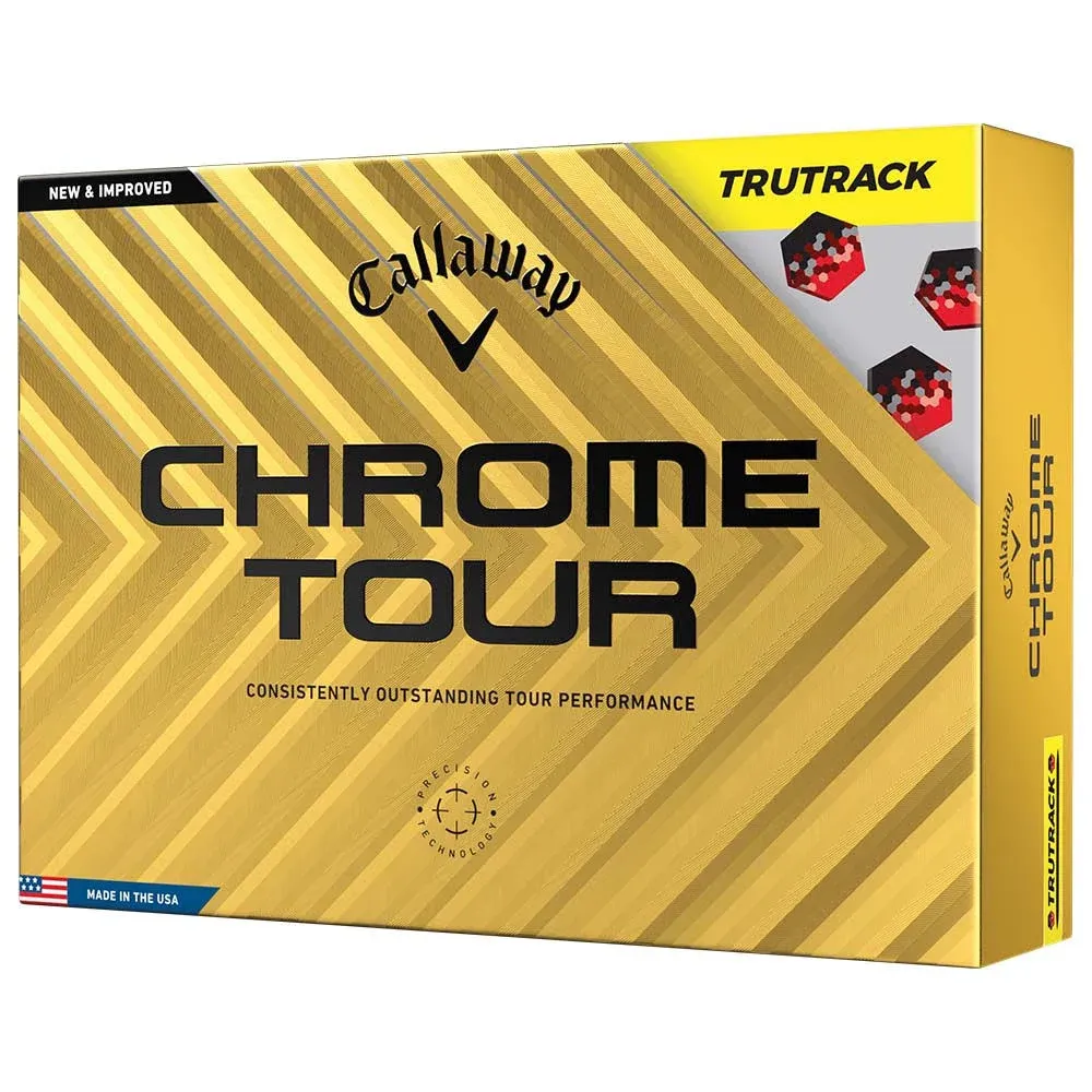 Callaway Chrome Tour TruTrack Golf Balls - Yellow