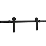 NATIONAL HARDWARE BARN DOOR  2PCS TRACK BLACK 72&#034;