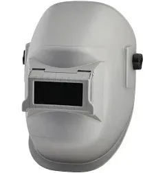 Sellstrom Lightweight, Super Tuff Nylon Shell and Rachet Headgear, Welding Helmet with 4-1/4" x 2" Sel-Snap Lift Front, Tough Thermoplastic Resin, Certified Frustration Free, Silver Coated, S29411