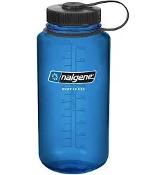 Nalgene Sustain Tritan BPA-Free Water Bottle Made with Material Derived from 50% Plastic Waste, 32 OZ, Wide Mouth, Tie-Dye Seafoam