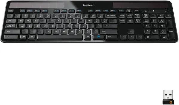 Logitech K750 Wireless Solar Keyboard, Black