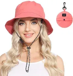 Womens Packable Waterproof Bucket Hat Men UV Protection Sun Hat