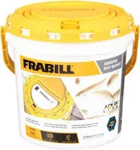 Frabill Aqua Life Aerated Bait Bucket, White/Yellow