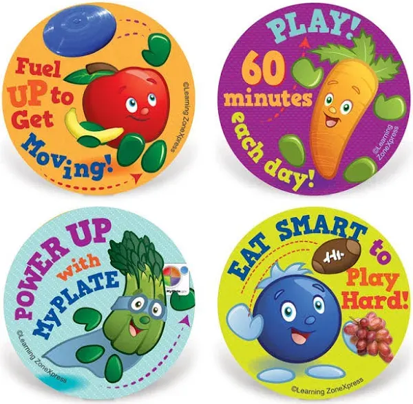 Active Kids MyPlate Stickers