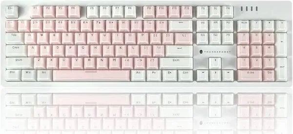 Crystal Keycaps,Ice Crystal Keycap，ABS Jelly Key caps Set for 61 68 104 Mechanical Gaming Keyboard Cherry Profile English Layout(Pink with White)