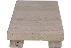 Creative Co-Op Scandinavian Travertine Footed Charcuterie Board