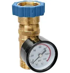 Camping World RV Water Pressure Regulator with Gauge