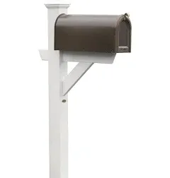 Highwood Mailbox Posts+Stands Hazleton Recycled Plastic Mailbox Post In White