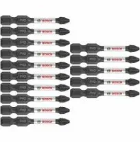 Bosch ITPH22B 10-Pc Impact Tough 2" Phillips #2 Power Bits