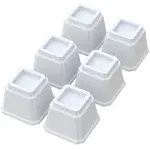 Bed Risers 4 Inch Heavy Duty Bed Elevators Set of 6 Lifts Up 3000 lbs Furnitu...