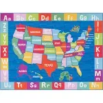 Eric Carle Elementary USA Map Area Rug