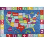 Eric Carle Elementary USA Map Area Rug