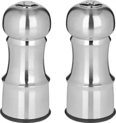 Trudeau Stainless Steel Salt and Pepper Shakers, 4-1/2-Inch tall