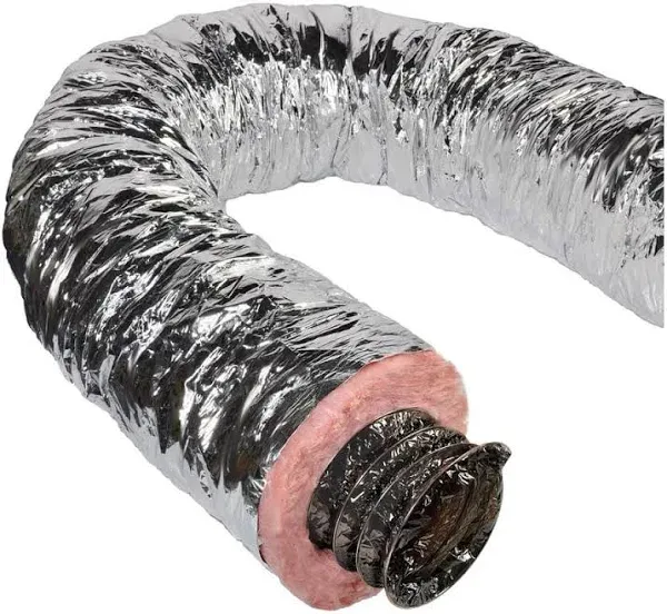 LL BUILDING PRODUCTS F6IFD10X300 Duct Pipe, 10&#034; x 25&#039;, Silver