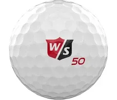 Wilson Staff 50 \\ Fifty Elite Golf Balls ~ 12 Balls ~ White ~ New