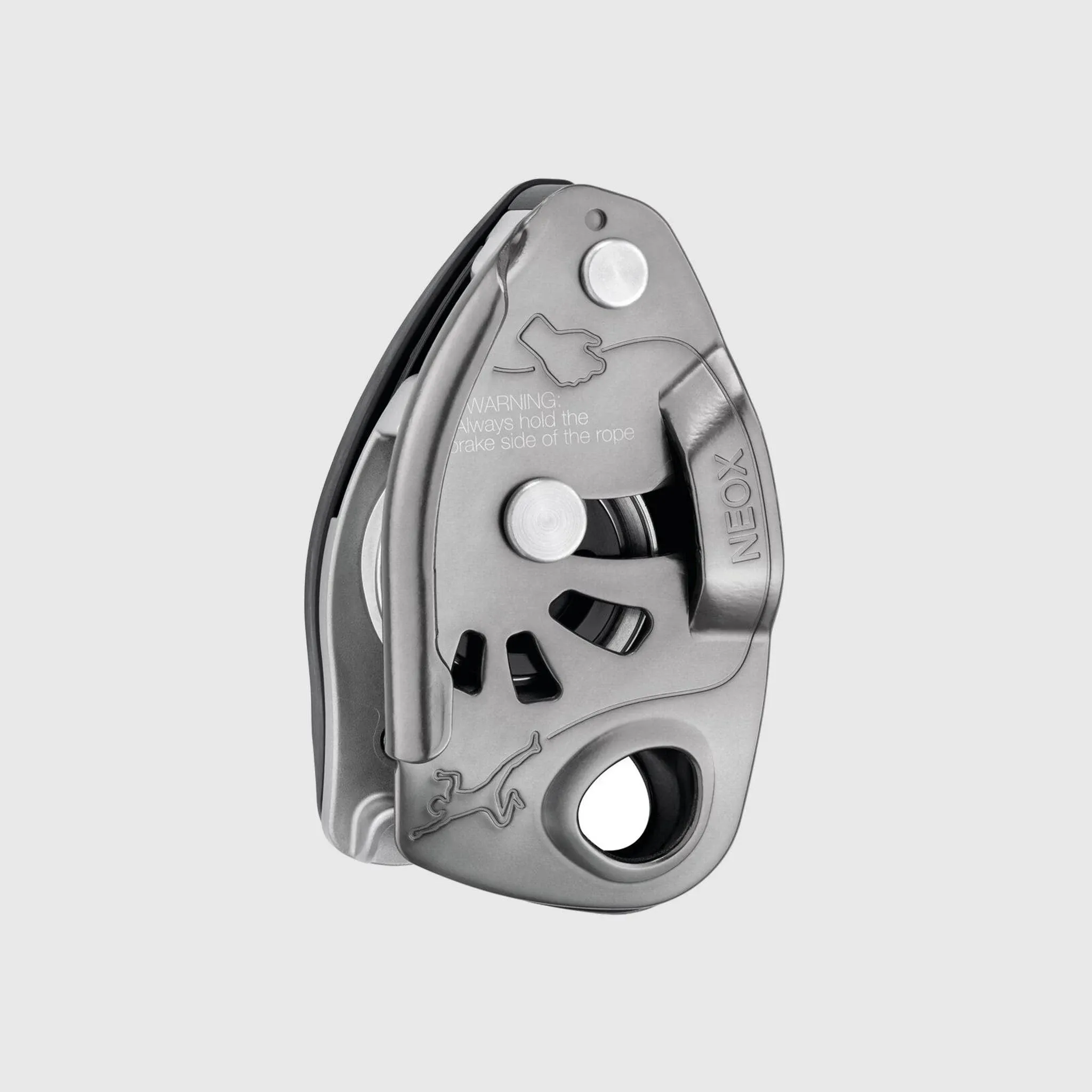 Petzl Neox Belay Device Light Gray