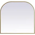 Metal Frame Arch Mirror 36X34 Inch In Brass - Elegant Lighting MR1B3634BRS