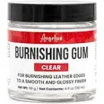 Angelus Burnishing Gum Leather Edge Finish Clear | Turns Leather Edges to Smooth & Glossy | 4oz (118mL)