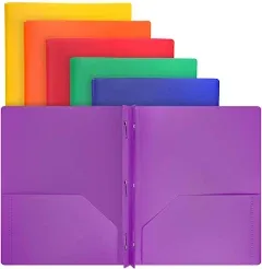 Plastic Folders with Pockets and Prongs