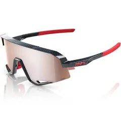 100% Slendale Sunglasses - Gloss Carbon Fiber - HiPER Crimson Silver