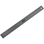 JAM Paper Stainless Steel 12" Ruler, Grey (347M12GY)