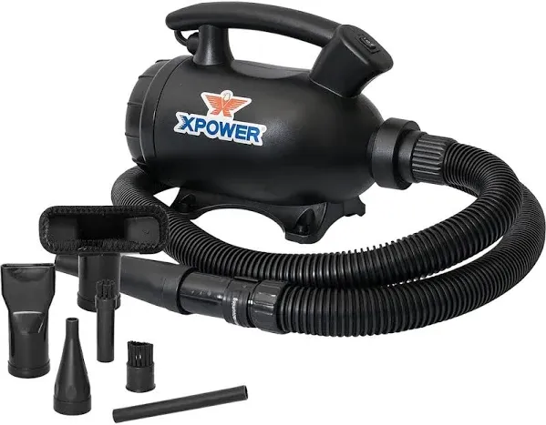 XPOWER A-5 Electric Air Duster for Dusting, Drying, Inflating, Blowing, Vacuuming, Car Detailing, Computer, Leaf Blowing, 100 CFM, 5 Nozzles + 2 Brushes, High Performance Motor, Eco-Friendly