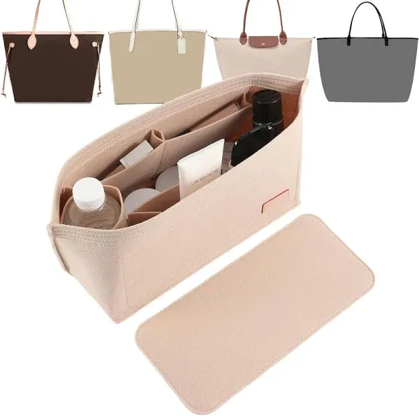 Doxo Purse Organizer Insert for Handbag and Tote Bag Felt Compatible with Speedy Neverfull City 30/33,Artois PM, 6 Sizes/8 Colors