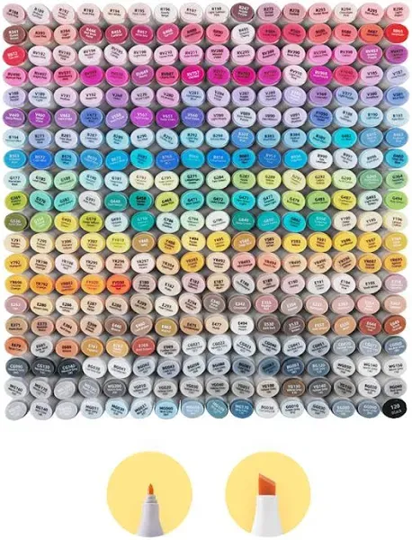 Ohuhu Alcohol Markers 320 Colors - Brush & Chisel Double Tipped Art Markers