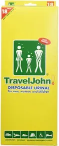 Traveljohn 66892 18-Pack Disposable Urinals Deluxe TJ1A3A6