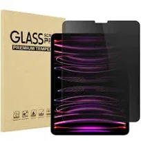 ProCase 2 Pack for iPad Pro 12.9 6th 5th 4th 3rd 2022 2021 2020 2018 Privacy Screen Protector, Anti-Spy Tempered Glass Film Guard for iPad Pro 12.9" 6 5 4 3 Generation