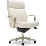 La-Z-Boy Modern Melrose Executive Office Chair Ivory White Bonded Leather