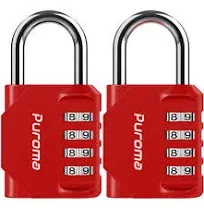 2 Pack Combination Lock 4 Digit Locker Lock Outdoor Waterproof Padlock for Schoo