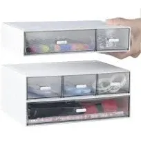 Desk Organizer, Office Desktop Countertop Vanity Organizer with Drawer, Stack...