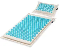 ProsourceFit Ki Acupressure Mat and Pillow Set with 100% Natural Linen for Back/Neck Pain Relief and Muscle Relaxation