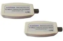 Ethernet Over Coax EOC Adapter Kit (DECA-100) - Twin Pack - by PAIRTEK