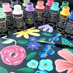 Modern Floral Acrylic Paint Set, Set of 12, 2 fl oz