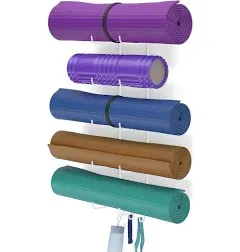 Foam Roller &amp; Yoga Mat Holder Wall Mount 