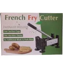 French Fry Cutter Potato Cutter Stainless Steel with 2 Size Durable Blades for V