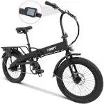 SWFT F.X Electric Folding Fat Tire Bike for Adults- 25 Mile Max Range, 20mph Speed, 20” All Terrain Tires, 3 Level Pedal Assist, LED Display, EBike