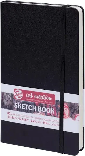 Royal Talens – Art Creation Hardback Sketchbook – 80 Sheets – 13 x 21cm - Black