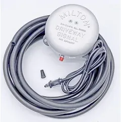 Milton's Bells Miltons Bell Kit Driveway Signal Bell with 50 Hose and endofhose Plug