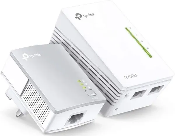 TP-Link AV600 Powerline Adapter Wi-Fi Booster/Hotspot/ Extender,Speed up to 300Mbps, 2+1 (TL-WPA4220 KIT) | N300 Mbps+AV600 Mbps|2 Pack