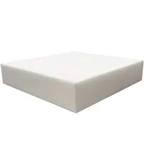 Foamrush 5 inch Height x 24 inch Width x 26 inch Length Upholstery Foam Cushion High Density, White