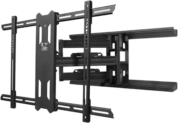 Kanto PDX680 Full Motion Articulating TV Wall Mount for 39-inch to 80-inch TVs Weighing up to 125 Pounds | Integrated Cable Management | Low Profile and 24-in Extension | Black