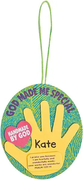 Fun Express God Made Me Special Handprint ORN Ck12 - Crafts for Kids and Fun Home Activities - VBS Vacation Bible School Supplies/Decor