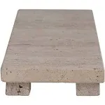 Footed Travertine Serving Board