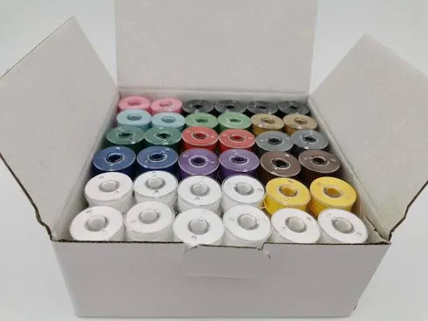 144pcs Multi-color Prewound Bobbins Size A 40S/2 Thread for Sewing & Embroidery  | eBay