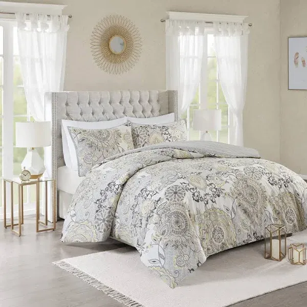 Madison Park Isla Reversible 3-Pc. Duvet Cover Set, Cal/King Bedding New